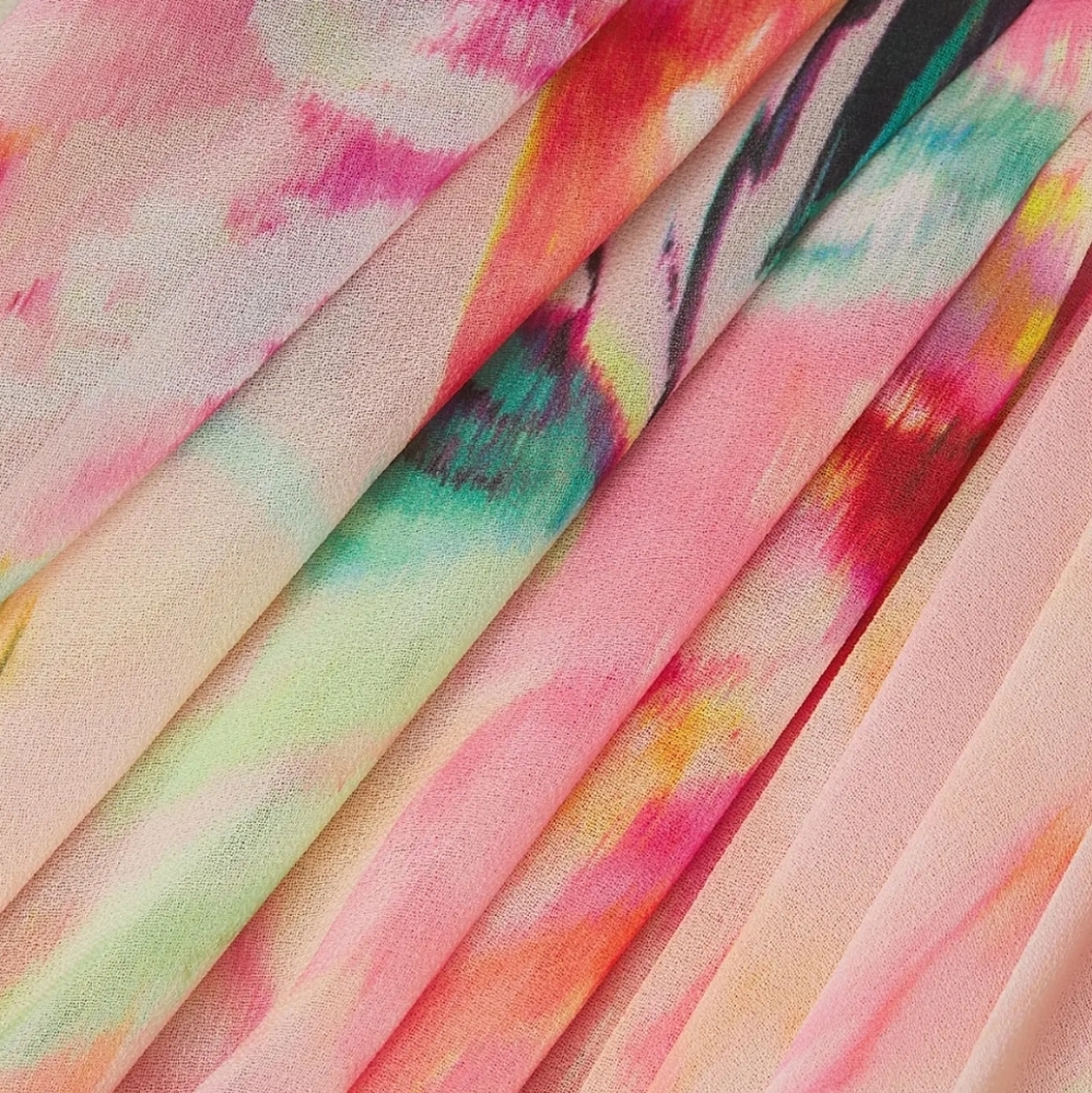 Liv Foster "BROOKE" Dress, Size 8, Strapless, Coral Multi, Chiffon, Lined, NEW! - Picture 15 of 15